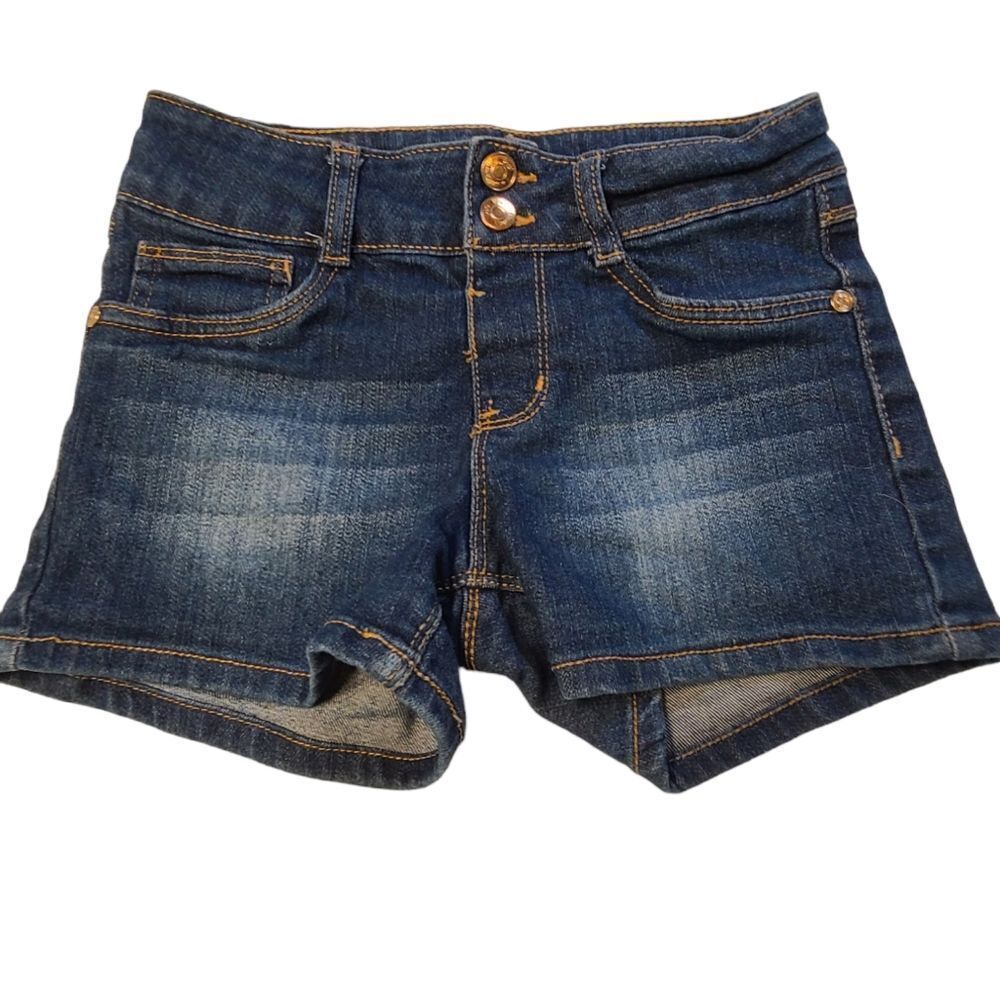 Wallflower Girl Shorts Faded Denim Blie Jeans Creased‎ Girls size 10